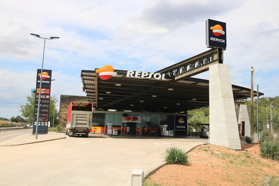 A Repsol petrol station in Palol de Revardit in the northern Pla de l'Estany county on July 25, 2017