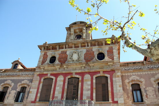 The Catalan parliament façade in a picture taken on March 29, 2019