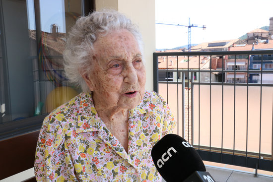 Maria Branyas, in an interview with Catalan News in 2019