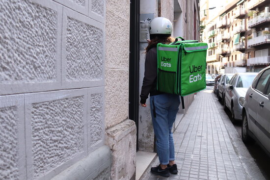 File photo of an Uber Eats courier