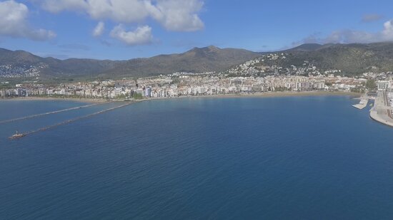 Drone image of the Gulf of Roses