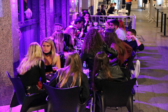 A bar terrace in Sitges