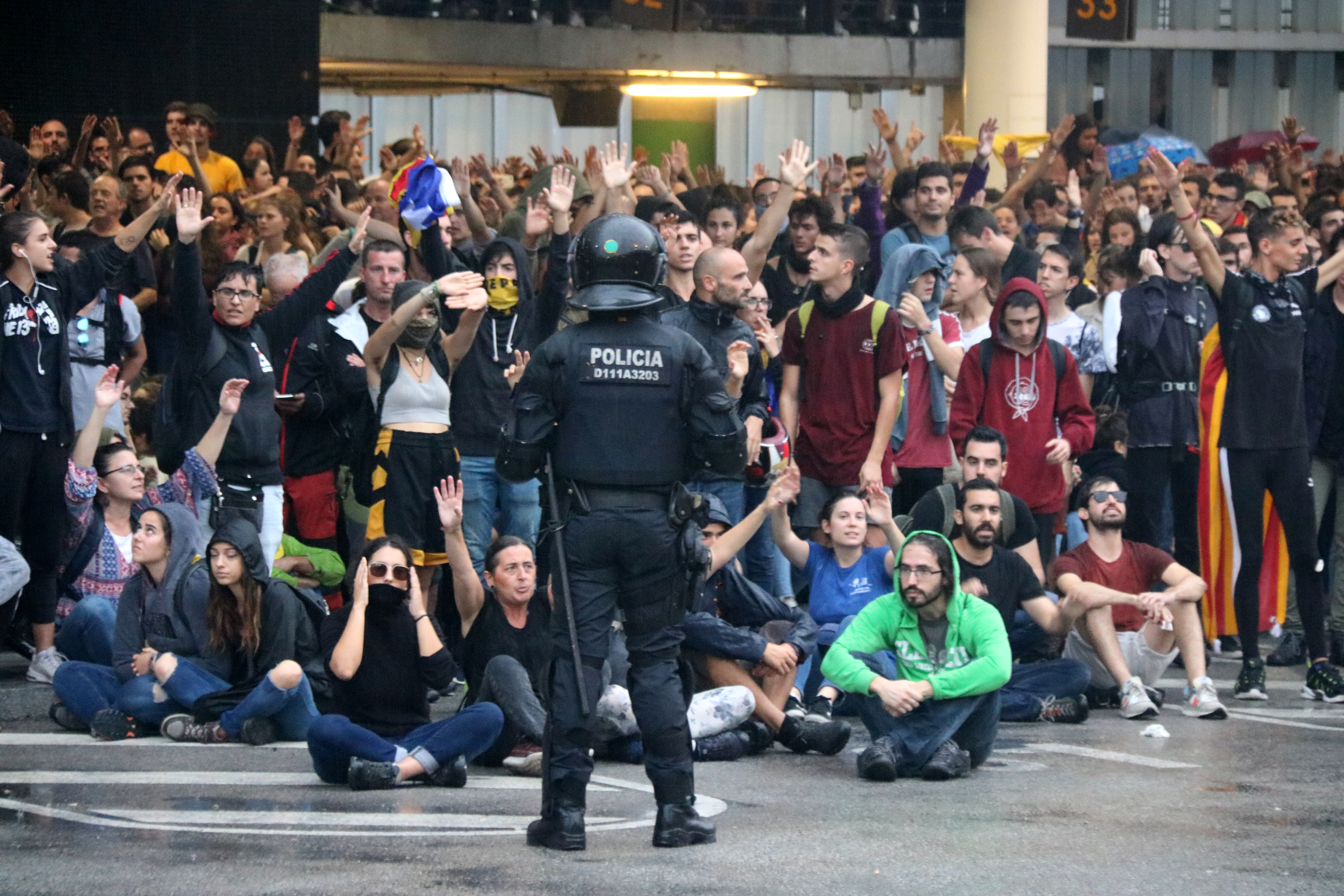 Tsunami Democràtic protest at Barcelona airport