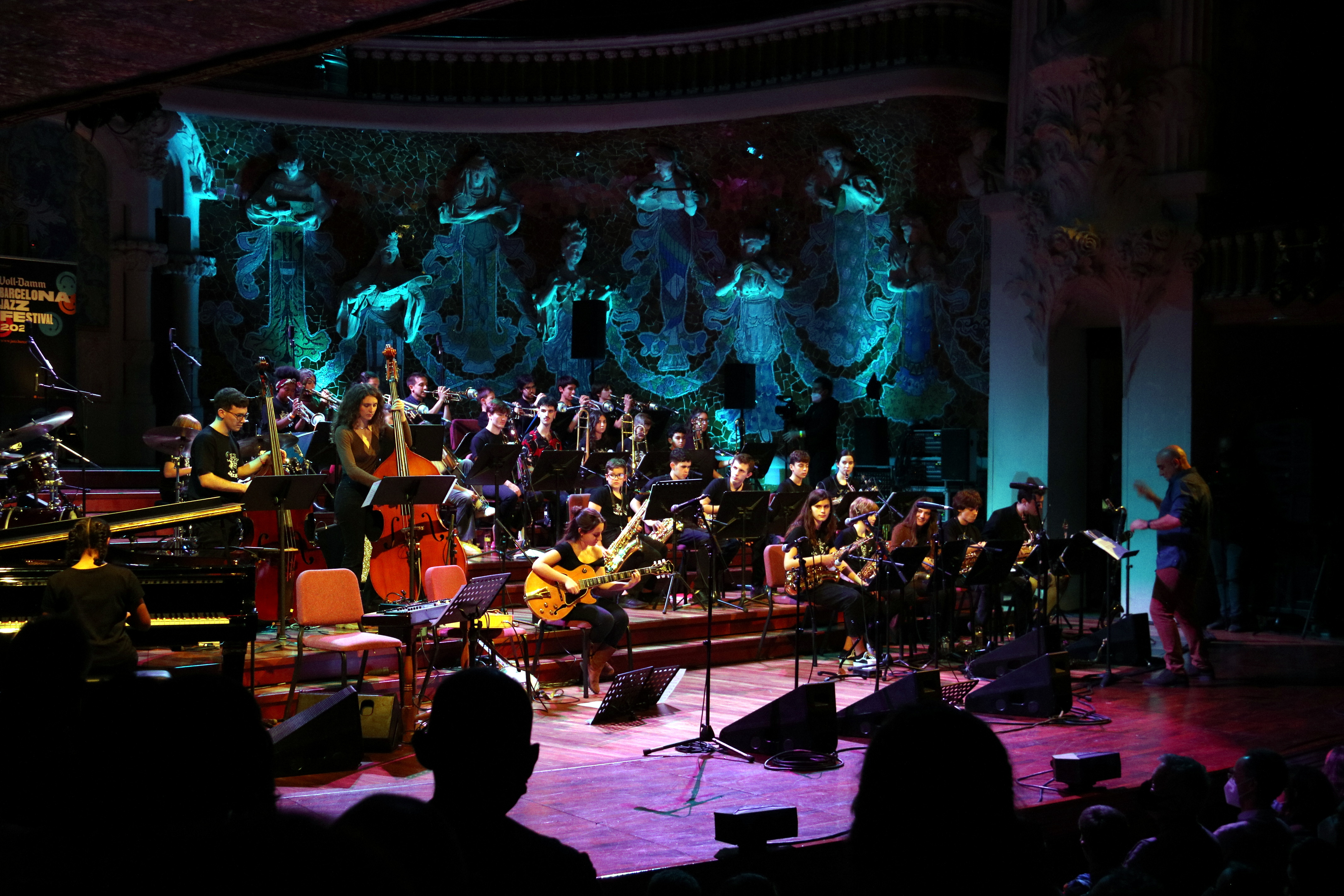 A concert of the Sant Andreu Jazz Band at Barcelona's Palau de la Música on December 10, 2021
