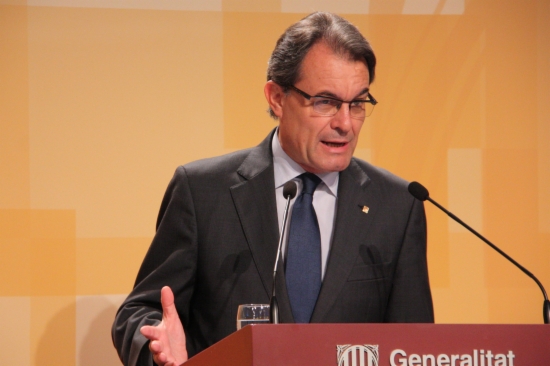 The President of the Catalan Government, Artur Mas, on Monday (by R. Garrido)