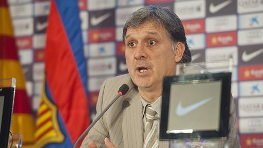 Tata Martino at his first press conference as Barça Manager (by FC Barcelona)