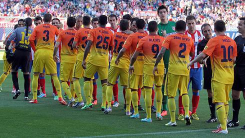 Atlético Madrid and FC Barcelona players (by FC Barcelona)