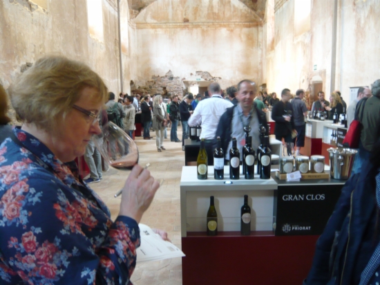 A wine show at Priorat County's Scala Dei Chartreuse (by ACN)
