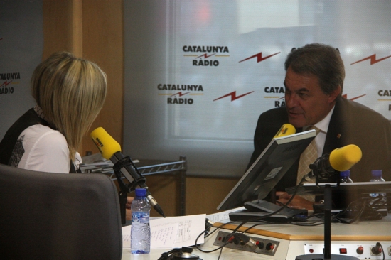 Catalan president Artur Mas during his interview with the Catalan public radio (by ACN)
