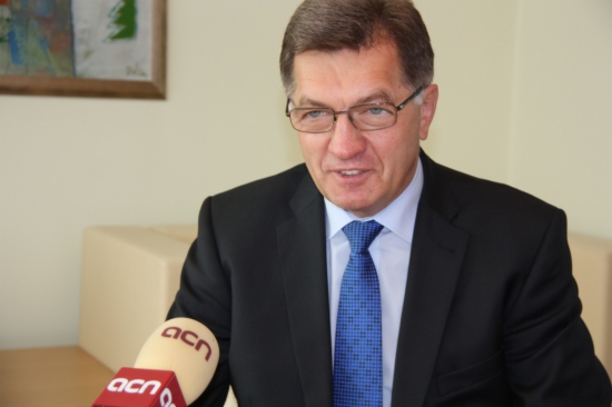 The Prime Minister of Lithuania, Algirdas Butkevicius, in the interview with the CNA (by L. Pous)