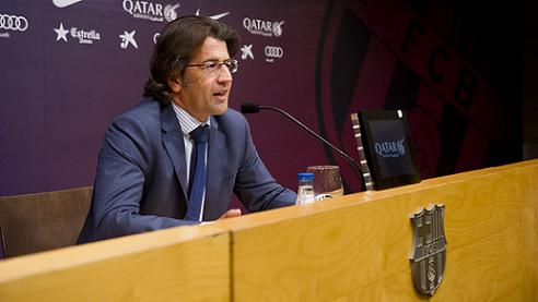 Toni Freixa, Spokesperson for the FC Barcelona's Board of Directors, presenting the club's budget for the 2013-2014 season (by FC Barcelona)