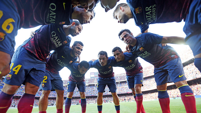 Barça players ahead of the game against Real Madrid (by FC Barcelona)