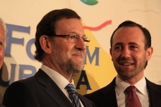 The Spanish Prime Minister Mariano Rajoy (left) and José Ramón Bauzá (right) in Madrid (by ACN)