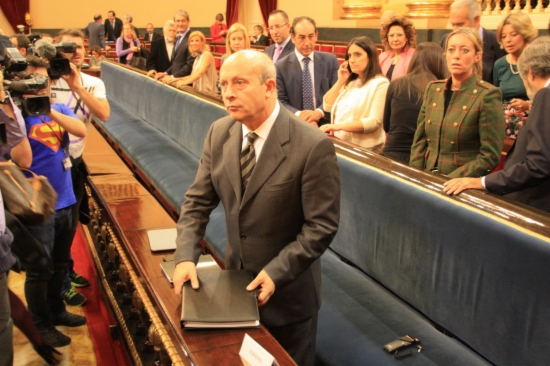 José Ignacio Wert at the Spanish Senate on Tuesday (by X. Vallbona)