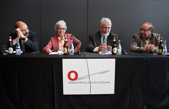 The presentation of the 2012 Report on the Catalan Language (by P. Cortina)
