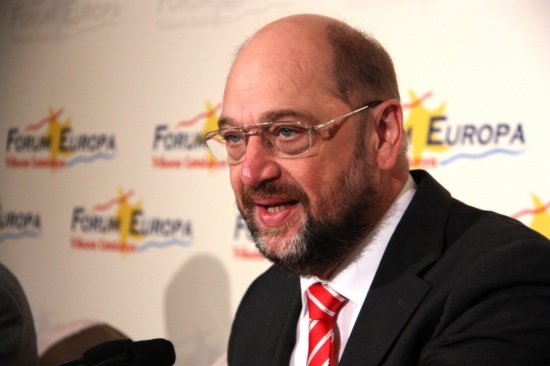 Martin Schulz on Thursday in Barcelona (by R. Garrido)