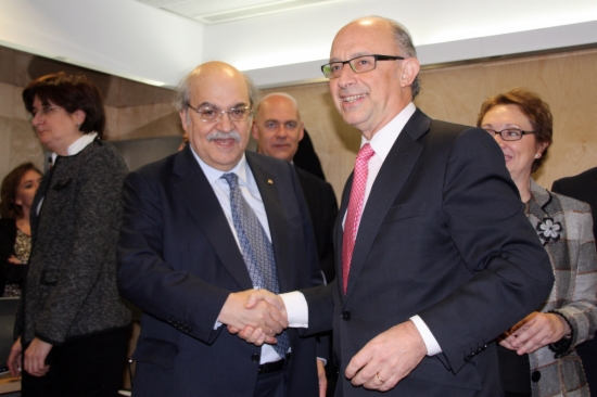 Mas-Colell (left) and Montoro (right) meeting in Madrid this summer (by ACN)
