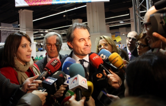 Artur Mas addressing the press this Friday in Barcelona (by M. Belmez)