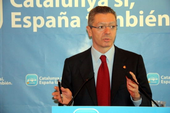 The Spanish Justice Minister, Alberto Ruíz Gallardón, a few weeks ago (by ACN)