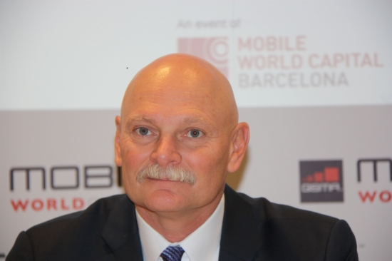 John Hoffman, Director of the Mobile World Congress, presenting this year's event (by J. Molina)