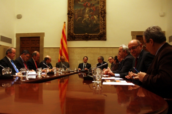 The meeting of the 'Agreement for the Industry' chaired by the Catalan President, Artur Mas (by J. R. Torné)