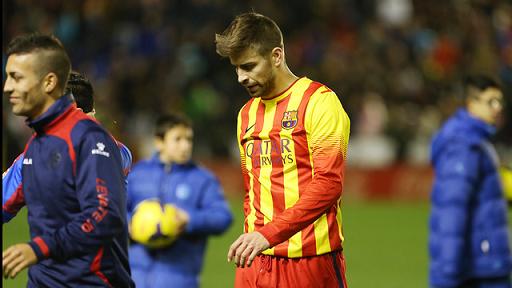 Gerard Piqué scored Barça's only goal against Levante (by FC Barcelona)