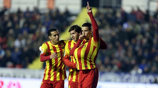 Tello scored his first hat trick with Barça (by FC Barcelona)