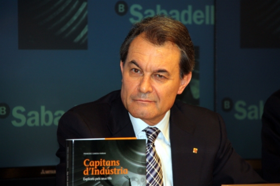 The President of the Catalan Government, Artur Mas, at the book's presentation (by J. R. Torné)