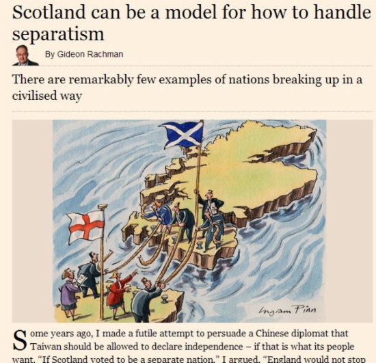 A caption from the Financial Times' website with Gideon Rachman's article (by The Financial Times)