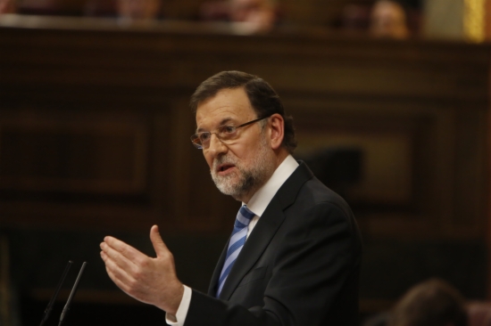 Mariano Rajoy addressing the Spanish Parliament on Tuesday (by Álvaro Hurtado)
