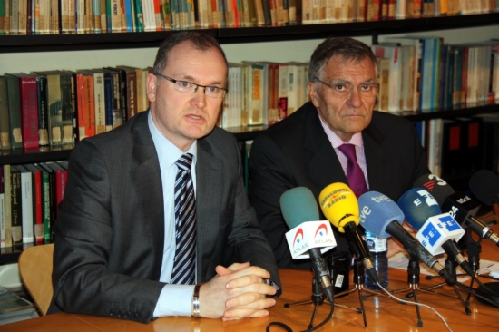 The President of the employer’s association Cercle Català de Negocis (CCN), Albert Pont, and the Coordinator of the economic division of the Catalan National Assembly for independence (ANC), David Ros
