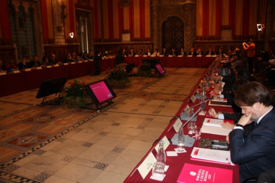 The meeting of the Barcelona Growth Board on Thursday in the City Council's Saló de Cent (by ACN)