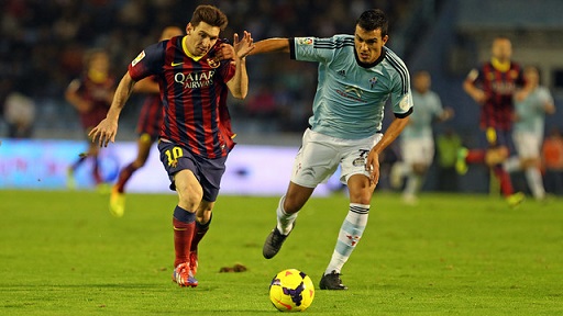 Leo Messi in the last match against Celta de Vigo (by FC Barcelona)