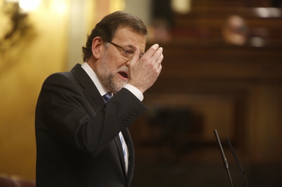 The Spanish PM, Mariano Rajoy, a few days ago at the Spanish Parliament (by ACN)