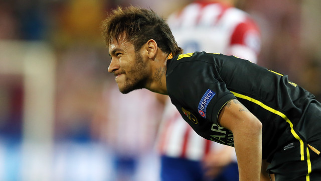 Neymar was not able to score on Thursday against Atlético Madrid (by FC Barcelona)