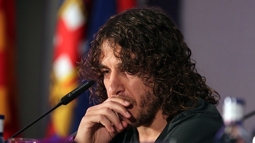 Carles Puyol in his farewell press conference (by FC Barcelona)