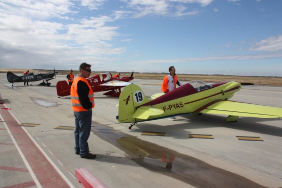 Aircrafts ready to start practicing for the first Formula One Air Race in Lleida (by S. Miret)