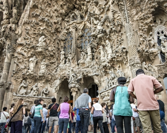 The Nativity Façade of Antoni Gaudí's Sagrada Família, Catalonia's most visited monument (by ACN)
