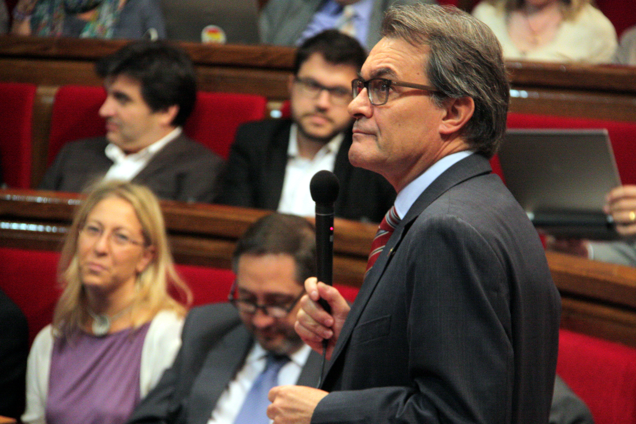 The Catalan President, Artur Mas, in the Catalan Parliament (by ACN)