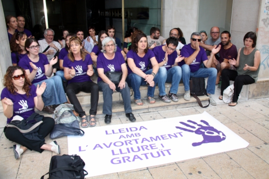 A protest for the Spanish Government's abortion reform in Lleida, last June (by ACN)