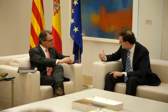 The Catalan President, Artur Mas (left) and the Spanish Prime Minister, Mariano Rajoy (right) in the meeting they held in July (by ACN)