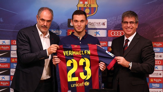 The presentation of Thomans Vermaelen as Barça player (by FC Barcelona)