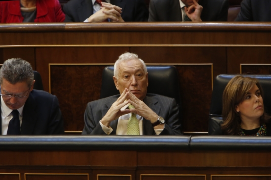 The Spanish Foreign Affairs Minister, José Manuel García-Margallo, at the Spanish Parliament (by ACN)