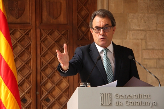 The Catalan President, Artur Mas, announcing the new "participatory process" to take place on the 9th of November (by ACN)
