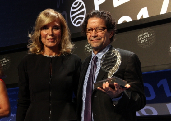 Pilar Eyre and Jorge Zepeda on Wednesday evening, at the Planeta Prize ceremony (by P. Francesch)