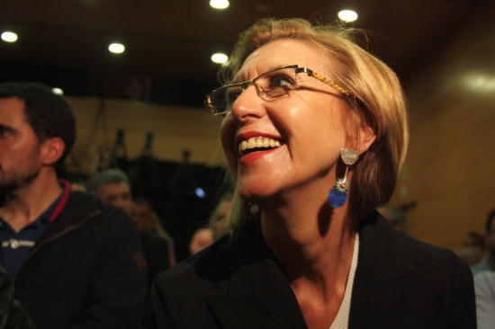 The UPyD's leader, Rosa Díez, a few weeks ago in Catalonia (by ACN)