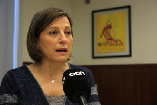 Carme Forcadell, President of ANC, interviewed by the CNA (by A. Moldes)