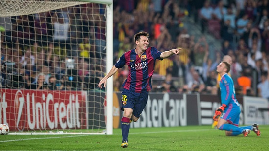 Leo Messi in the last game against Ajax at the Camp Nou (by FC Barcelona)