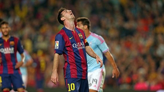 Leo Messi could not score against Celta de Vigo (by FC Barcelona)
