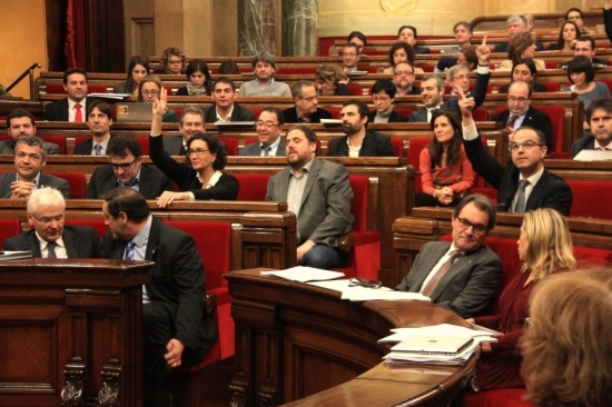 The Catalan Parliament's plenary, which voted for the Transparency Law and rejected amendments to the Catalan Government's budget proposal for 2015 (by A. Moldes)